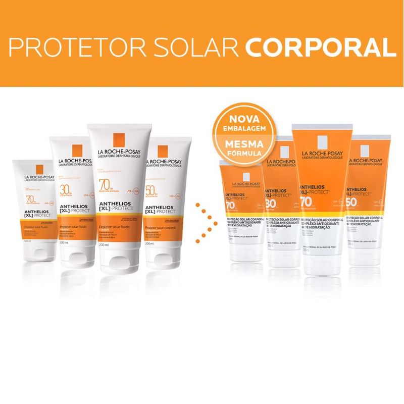Protetor Solar Corporal La Roche-Posay - Anthelios XL Protect Corpo FPS50 200ml