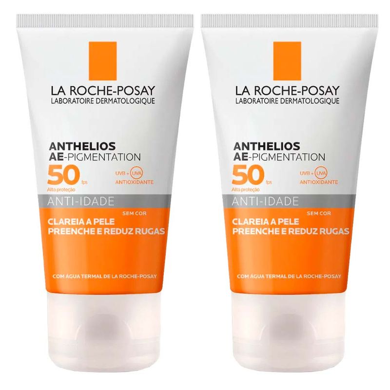 La Roche-Posay Anthelios Ae-Pigmentation Kit com 2 Unidades – Protetor Solar Facial Anti-Idade FPS50 – 40g Kit