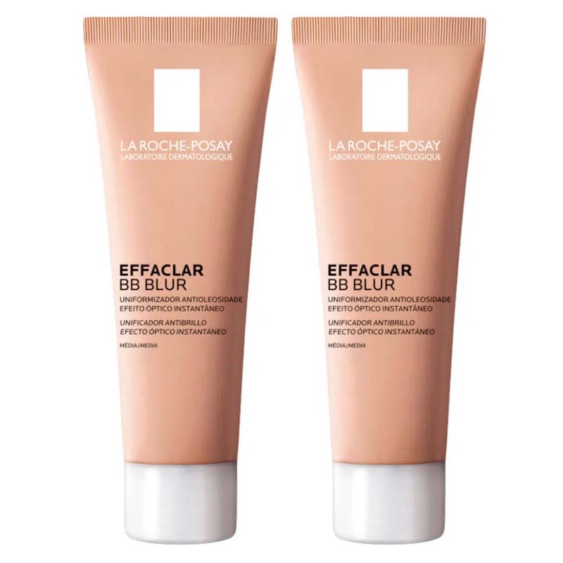 La Roche-Posay Effaclar BB Blur Mousse Kit com 2 Unidades – Base Uniformizadora Média – 20ml Kit
