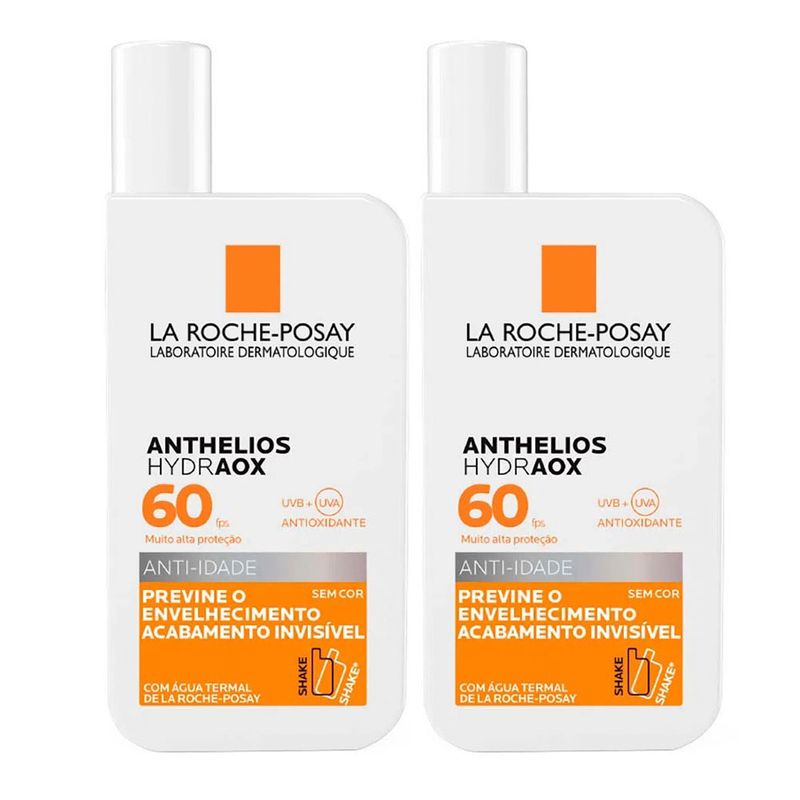 La Roche-Posay Protetor Solar Facial Anthelios Hydraox FPS 60 Kit com 2 unidades