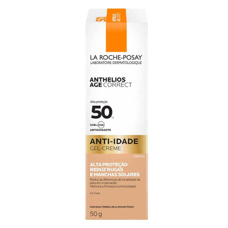 Protetor Solar Facial com Cor La Roche-Posay - Anthelios Age Correct Fps50 2.0
